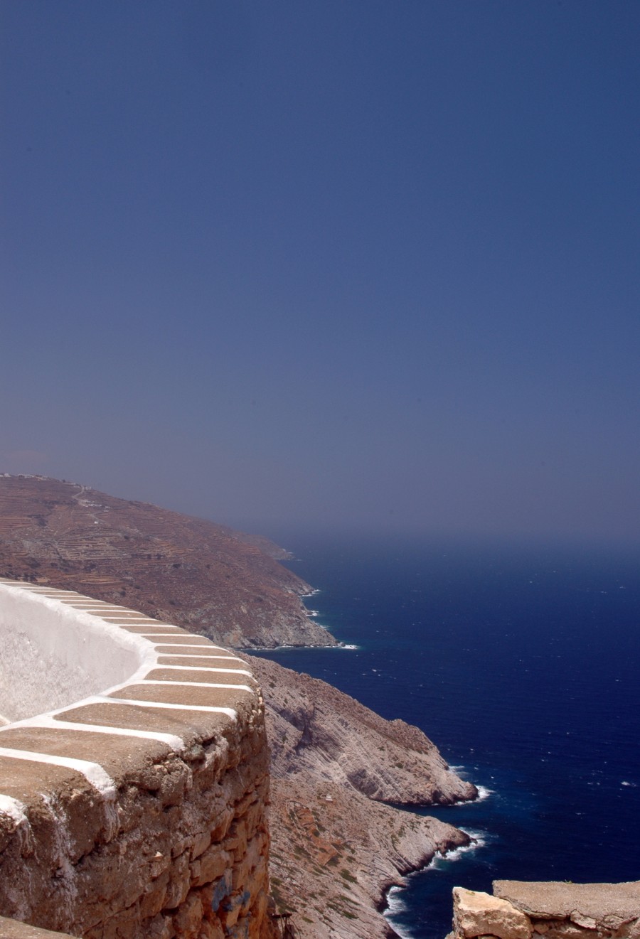 Folegandros - Scenic rocky coast line 