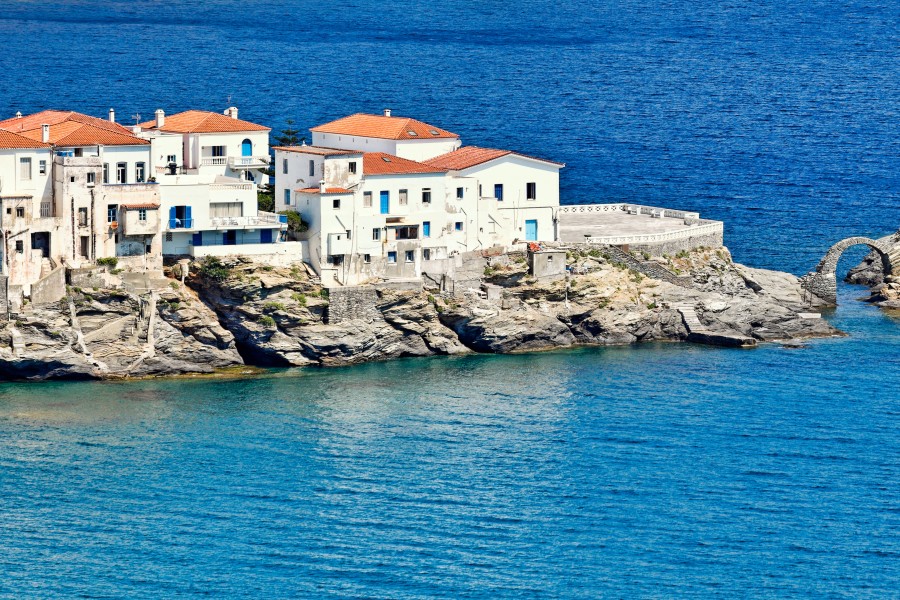 Chora, the capital of Andros